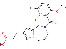 3-[5-(2,3-difluoro-6-methoxybenzoyl)-5,6,7,8-tetrahydro-4H-pyrazolo[1,5-a][1,4]diazepin-2-yl]propanoic acid