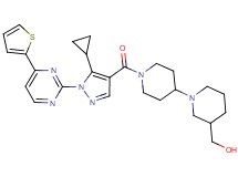 [1'-({5-cyclopropyl-1-[4-(2-thienyl)-2-pyrimidinyl]-1H-pyrazol-4-yl}carbonyl)-1,4'-bipiperidin-3-yl]methanol