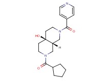 (4aS*,8aS*)-2-(cyclopentylcarbonyl)-7-isonicotinoyloctahydro-2,7-naphthyridin-4a(2H)-ol