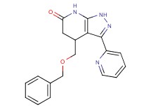 4-[(benzyloxy)methyl]-3-pyridin-2-yl-1,4,5,7-tetrahydro-6H-pyrazolo[3,4-b]pyridin-6-one