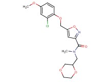 5-[(2-chloro-4-methoxyphenoxy)methyl]-N-(1,4-dioxan-2-ylmethyl)-N-methyl-3-isoxazolecarboxamide