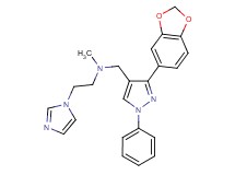 N-{[3-(1,3-benzodioxol-5-yl)-1-phenyl-1H-pyrazol-4-yl]methyl}-2-(1H-imidazol-1-yl)-N-methylethanamine