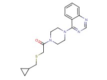 4-(4-{[(cyclopropylmethyl)thio]acetyl}-1-piperazinyl)quinazoline