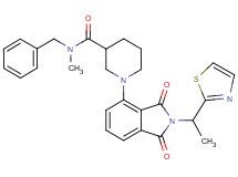 N-benzyl-1-{1,3-dioxo-2-[1-(1,3-thiazol-2-yl)ethyl]-2,3-dihydro-1H-isoindol-4-yl}-N-methyl-3-piperidinecarboxamide