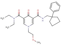 N,N-diethyl-1-(2-methoxyethyl)-4-oxo-N'-[(1-phenylcyclopentyl)methyl]-1,4-dihydro-3,5-pyridinedicarboxamide
