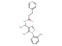 N-{1-[5-methyl-1-(2-methylphenyl)-1H-pyrazol-4-yl]ethyl}-3-(4-pyridinyl)propanamide