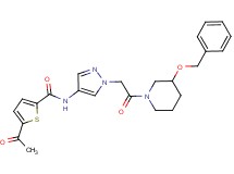 5-acetyl-N-(1-{2-[3-(benzyloxy)-1-piperidinyl]-2-oxoethyl}-1H-pyrazol-4-yl)-2-thiophenecarboxamide