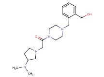 {2-[(4-{[3-(dimethylamino)pyrrolidin-1-yl]acetyl}piperazin-1-yl)methyl]phenyl}methanol
