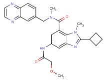 2-cyclobutyl-5-[(methoxyacetyl)amino]-N,1-dimethyl-N-(6-quinoxalinylmethyl)-1H-benzimidazole-7-carboxamide