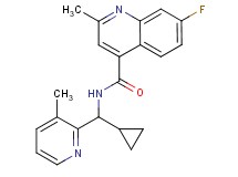 N-[cyclopropyl(3-methyl-2-pyridinyl)methyl]-7-fluoro-2-methyl-4-quinolinecarboxamide