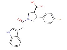 (3S*,4R*)-4-(4-fluorophenyl)-1-(1H-indol-3-ylacetyl)pyrrolidine-3-carboxylic acid