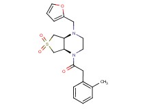 rel-(4aR,7aS)-1-(2-furylmethyl)-4-[(2-methylphenyl)acetyl]octahydrothieno[3,4-b]pyrazine 6,6-dioxide hydrochloride