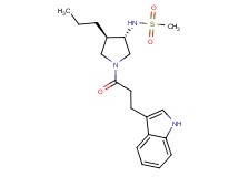 N-{(3S*,4R*)-1-[3-(1H-indol-3-yl)propanoyl]-4-propyl-3-pyrrolidinyl}methanesulfonamide