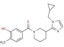 5-({3-[1-(cyclopropylmethyl)-1H-imidazol-2-yl]-1-piperidinyl}carbonyl)-2-methylphenol