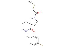 7-(4-fluorobenzyl)-2-[(methylthio)acetyl]-2,7-diazaspiro[4.5]decan-6-one