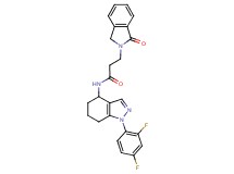 N-[1-(2,4-difluorophenyl)-4,5,6,7-tetrahydro-1H-indazol-4-yl]-3-(1-oxo-1,3-dihydro-2H-isoindol-2-yl)propanamide