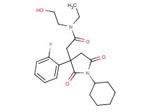 2-[1-cyclohexyl-3-(2-fluorophenyl)-2,5-dioxo-3-pyrrolidinyl]-N-ethyl-N-(2-hydroxyethyl)acetamide