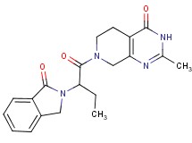 2-methyl-7-[2-(1-oxo-1,3-dihydro-2H-isoindol-2-yl)butanoyl]-5,6,7,8-tetrahydropyrido[3,4-d]pyrimidin-4(3H)-one