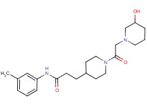 3-{1-[(3-hydroxypiperidin-1-yl)acetyl]piperidin-4-yl}-N-(3-methylphenyl)propanamide
