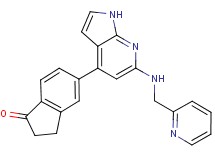 5-{6-[(pyridin-2-ylmethyl)amino]-1H-pyrrolo[2,3-b]pyridin-4-yl}indan-1-one