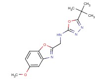 5-tert-butyl-N-[(5-methoxy-1,3-benzoxazol-2-yl)methyl]-1,3,4-oxadiazol-2-amine