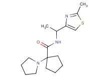 N-[1-(2-methyl-1,3-thiazol-4-yl)ethyl]-1-pyrrolidin-1-ylcyclopentanecarboxamide