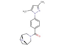 (1R*,5S*)-3-[4-(3,5-dimethyl-1H-pyrazol-1-yl)benzoyl]-3,8-diazabicyclo[3.2.1]octane