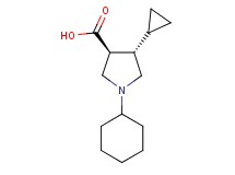 (3S*,4S*)-1-cyclohexyl-4-cyclopropyl-3-pyrrolidinecarboxylic acid