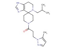 5-isobutyl-1'-[3-(5-methyl-1H-pyrazol-1-yl)propanoyl]-1,5,6,7-tetrahydrospiro[imidazo[4,5-c]pyridine-4,4'-piperidine]