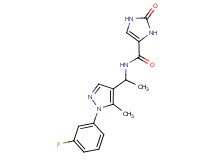 N-{1-[1-(3-fluorophenyl)-5-methyl-1H-pyrazol-4-yl]ethyl}-2-oxo-2,3-dihydro-1H-imidazole-4-carboxamide