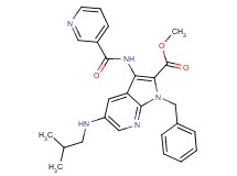 methyl 1-benzyl-5-(isobutylamino)-3-[(3-pyridinylcarbonyl)amino]-1H-pyrrolo[2,3-b]pyridine-2-carboxylate