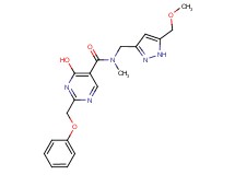 4-hydroxy-N-{[5-(methoxymethyl)-1H-pyrazol-3-yl]methyl}-N-methyl-2-(phenoxymethyl)pyrimidine-5-carboxamide