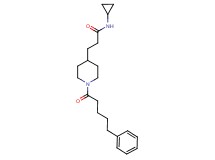 N-cyclopropyl-3-[1-(5-phenylpentanoyl)-4-piperidinyl]propanamide