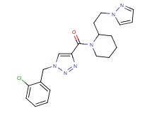 1-{[1-(2-chlorobenzyl)-1H-1,2,3-triazol-4-yl]carbonyl}-2-[2-(1H-pyrazol-1-yl)ethyl]piperidine