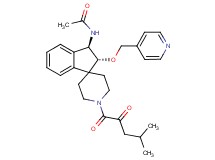 N-[(2R*,3R*)-1'-(4-methyl-2-oxopentanoyl)-2-(4-pyridinylmethoxy)-2,3-dihydrospiro[indene-1,4'-piperidin]-3-yl]acetamide