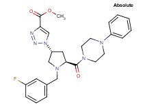 methyl 1-{(3R,5S)-1-(3-fluorobenzyl)-5-[(4-phenyl-1-piperazinyl)carbonyl]-3-pyrrolidinyl}-1H-1,2,3-triazole-4-carboxylate