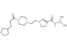 1-{2-[4-(3-cyclopentylpropanoyl)-1-piperazinyl]ethyl}-N-isopropyl-1H-1,2,3-triazole-4-carboxamide