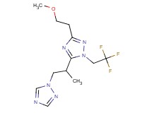 3-(2-methoxyethyl)-5-[1-methyl-2-(1H-1,2,4-triazol-1-yl)ethyl]-1-(2,2,2-trifluoroethyl)-1H-1,2,4-triazole