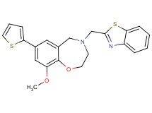 4-(1,3-benzothiazol-2-ylmethyl)-9-methoxy-7-(2-thienyl)-2,3,4,5-tetrahydro-1,4-benzoxazepine