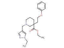 ethyl 1-[(1-ethyl-1H-pyrazol-4-yl)methyl]-3-(2-phenoxyethyl)-3-piperidinecarboxylate