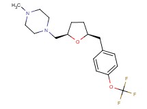 1-methyl-4-({(2R*,5S*)-5-[4-(trifluoromethoxy)benzyl]tetrahydrofuran-2-yl}methyl)piperazine