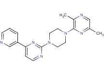 2-[4-(3,6-dimethyl-2-pyrazinyl)-1-piperazinyl]-4-(3-pyridinyl)pyrimidine