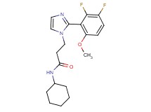 N-cyclohexyl-3-[2-(2,3-difluoro-6-methoxyphenyl)-1H-imidazol-1-yl]propanamide