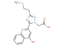 {5-(4-hydroxy-2-quinolinyl)-3-[2-(methylthio)ethyl]-1H-1,2,4-triazol-1-yl}acetic acid