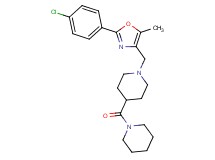 1-{[2-(4-chlorophenyl)-5-methyl-1,3-oxazol-4-yl]methyl}-4-(1-piperidinylcarbonyl)piperidine