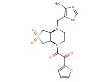 1-(2-furyl)-2-[(4aS*,7aR*)-4-[(4-methyl-1H-imidazol-5-yl)methyl]-6,6-dioxidohexahydrothieno[3,4-b]pyrazin-1(2H)-yl]-2-oxoethanone