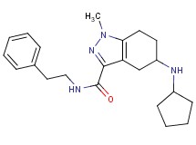 5-(cyclopentylamino)-1-methyl-N-(2-phenylethyl)-4,5,6,7-tetrahydro-1H-indazole-3-carboxamide