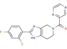 2-(2,4-difluorophenyl)-5-(pyrazin-2-ylcarbonyl)-4,5,6,7-tetrahydro-1H-imidazo[4,5-c]pyridine
