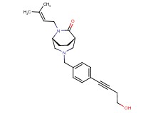 (1S*,5R*)-3-[4-(4-hydroxy-1-butyn-1-yl)benzyl]-6-(3-methyl-2-buten-1-yl)-3,6-diazabicyclo[3.2.2]nonan-7-one