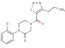 1-(2-chlorophenyl)-4-[(4-propyl-1,2,3-thiadiazol-5-yl)carbonyl]-2-piperazinone